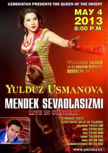 Yulduz Usmonova - Amerikadagi konsert dasturi 2013